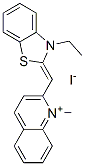 2-[(3-ethyl-3H-benzothiazol-2-ylidene)methyl]-1-methylquinolinium iodide  구조식 이미지