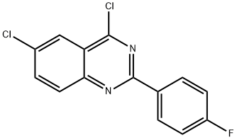 4,6-DICHLORO-2-(4-FLUORO-PHENYL)-퀴나졸린 구조식 이미지