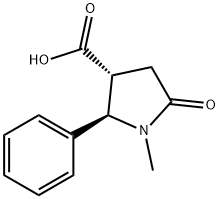 1-메틸-5-옥소-2-페닐피롤리딘-3-카르복실산 구조식 이미지