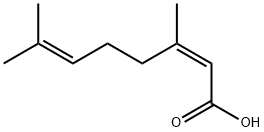(2Z)-3,7-디메틸-2,6-옥타디에노산 구조식 이미지