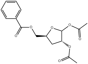 5-O-Benzoyl-1,2-di-O-acetyl-3-deoxy-D-ribofuranose 구조식 이미지