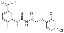 3-[[[[(2,4-DICHLOROPHENOXY)ACETYL]AMINO]THIOXOMETHYL]AMINO]-4-METHYL-BENZOIC ACID Structure