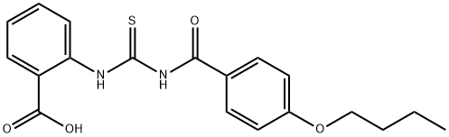 2-[[[(4-BUTOXYBENZOYL)AMINO]THIOXOMETHYL]AMINO]-BENZOIC ACID Structure