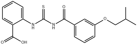 2-[[[[3-(2-METHYLPROPOXY)BENZOYL]AMINO]THIOXOMETHYL]AMINO]-BENZOIC ACID Structure