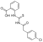 2-[[[[(4-CHLOROPHENYL)ACETYL]AMINO]THIOXOMETHYL]AMINO]-BENZOIC ACID Structure