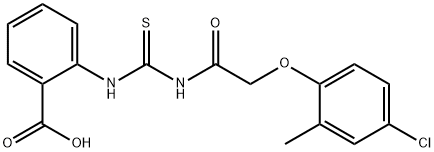 2-[[[[(4-클로로-2-메틸페녹시)ACETYL]아미노]THIOXOMETHYL]아미노]-벤조산 구조식 이미지