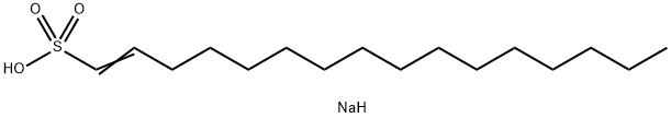 sodium hexadec-1-ene-1-sulphonate Structure