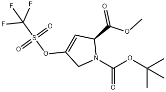 (S)-1-tert-Butyl 2-methyl 4-(((trifluoromethyl)-sulfonyl)oxy)-1H-pyrrole-1,2(2H,5H)-dicarboxylate Structure