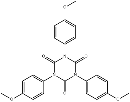 Hexahydro-1,3,5-tris(4-methoxyphenyl)-1,3,5-triazine-2,4,6-trione Structure