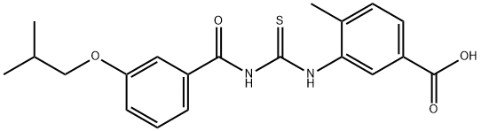 4-METHYL-3-[[[[3-(2-METHYLPROPOXY)BENZOYL]AMINO]THIOXOMETHYL]AMINO]-BENZOIC ACID Structure