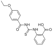 2-[[[((4-ETHOXYBENZOYL)AMINO]THIOXOMETHYL]AMINO]-벤즈산 구조식 이미지