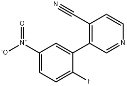 4-Pyridinecarbonitrile,  3-(2-fluoro-5-nitrophenyl)- Structure