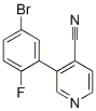 4-Pyridinecarbonitrile,  3-(5-bromo-2-fluorophenyl)- Structure