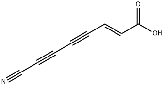 (E)-7-Cyano-2-heptene-4,6-diynoic acid Structure