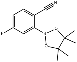 2-시아노-5-플루오로페닐보론산피나콜에스테르 구조식 이미지