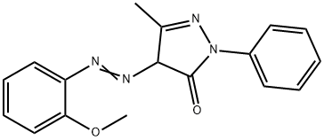 2,4-dihydro-4-[(2-methoxyphenyl)azo]-5-methyl-2-phenyl-3H-Pyrazol-3-one 구조식 이미지