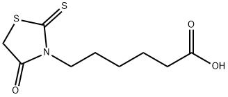 6-(4-OXO-2-THIOXO-THIAZOLIDIN-3-YL)-헥사노산 구조식 이미지