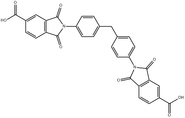 2,2'-(Methylenebis-p-phenylene)bis(1,3-dioxoisoindoline-5-carboxylic acid) Structure