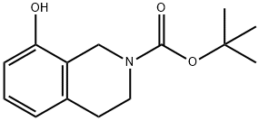 TERT-BUTYL 8-HYDROXY-3,4-DIHYDROISOQUINOLINE-2(1H)-CARBOXYLATE 구조식 이미지