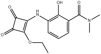 3-[(2-ETHOXY-3,4-DIOXO-1-CYCLOBUTEN-1-YL)AMINO]-2-HYDROXY-N,N-DIMETHYL-BENZAMIDE Structure