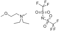 N,N-DIETHYL-N-METHYL-N-(2-METHOXYETHYL)AMMONIUM BIS(TRIFLUOROMETHANE SULUFONYL)IMIDE Structure