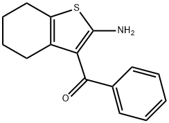 (2-AMINO-4,5,6,7-TETRAHYDRO-BENZO[B]THIOPHEN-3-YL)-페닐-메탄온 구조식 이미지