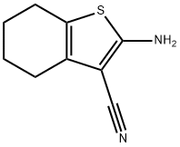 2-AMINO-4,5,6,7-TETRAHYDRO-1-BENZOTHIOPHENE-3-CARBONITRILE Structure