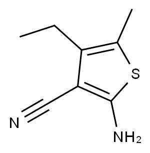 2-AMINO-4-ETHYL-5-METHYL-3-THIOPHENECARBONITRILE Structure