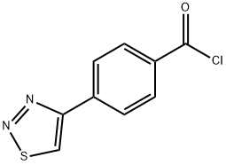 4-(1,2,3-THIADIAZOL-4-YL)BENZOYL CHLORIDE 구조식 이미지