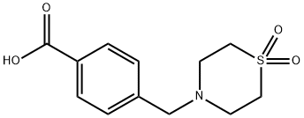 4-[(1,1-DIOXO-1LAMBDA6,4-THIAZINAN-4-YL)METHYL]BENZOIC ACID 구조식 이미지