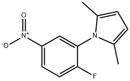 1-(2-FLUORO-5-NITROPHENYL)-2,5-DIMETHYL-1H-PYRROLE 구조식 이미지