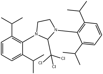 1,3-Bis[2,6-bis(1-methylethyl)phenyl]-2-(trichloromethyl)-imidazolidine Structure