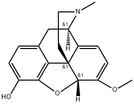 (5alpha)-6,7,8,14-tetradehydro-4,5-epoxy-6-methoxy-17-methylmorphinan-3-ol Structure
