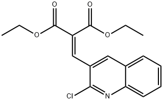 2-CHLORO-3-(2,2-DIETHOXYCARBONYL)VINYLQUINOLINE 구조식 이미지