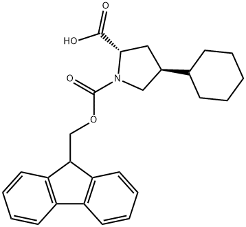 (2S,4S)-FMOC-4-CYCLOHEXYL-PYRROLIDINE-2-CARBOXYLIC ACID Structure