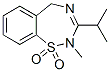 2,5-Dihydro-3-isopropyl-2-methyl-1,2,4-benzothiadiazepine 1,1-dioxide 구조식 이미지