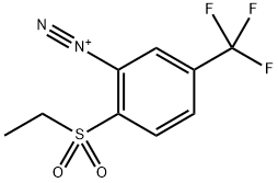 2-(Ethylsulfonyl)-5-(trifluoromethyl)benzenediazonium Structure
