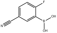 5-CYANO-2-FLUOROBENZENEBORONIC ACID Structure
