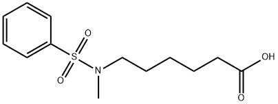 6-[methyl(phenylsulphonyl)amino]hexanoic acid  Structure