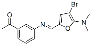 Ethanone,  1-[3-[[[4-bromo-5-(dimethylamino)-2-furanyl]methylene]amino]phenyl]- 구조식 이미지