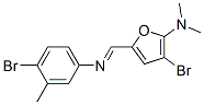 2-Furanamine,  3-bromo-5-[[(4-bromo-3-methylphenyl)imino]methyl]-N,N-dimethyl- 구조식 이미지