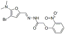 아세트산,(2-니트로페녹시)-,[[4-브로모-5-(디메틸아미노)-2-푸라닐]메틸렌]히드라지드(9CI) 구조식 이미지