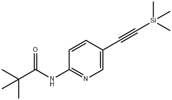 2,2-DIMETHYL-N-(5-TRIMETHYLSILANYLETHYNYL-PYRIDIN-2-YL)-PROPIONAMIDE Structure