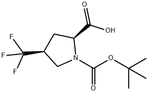 (2S,4S)-N-TERT-BUTOXYCARBONYL-4-TRIFLUOROMETHYLPROLINE Structure