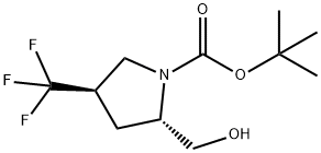 (2S,4R)-1-Boc-4-trifluoromethylpyrrolidine-2-methanol Structure