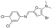2-푸라나민,3-브로모-5-[[(3,4-디클로로페닐)이미노]메틸]-N,N-디메틸- 구조식 이미지