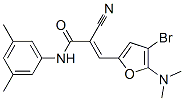 2-Propenamide,  3-[4-bromo-5-(dimethylamino)-2-furanyl]-2-cyano-N-(3,5-dimethylphenyl)- Structure