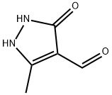 1H-Pyrazole-4-carboxaldehyde,2,3-dihydro-5-methyl-3-oxo-(9CI) 구조식 이미지