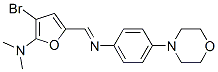 2-Furanamine,  3-bromo-N,N-dimethyl-5-[[[4-(4-morpholinyl)phenyl]imino]methyl]- 구조식 이미지