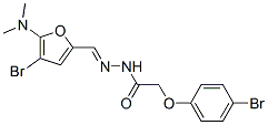 아세트산,(4-브로모페녹시)-,[[4-브로모-5-(디메틸아미노)-2-푸라닐]메틸렌]히드라지드(9CI) 구조식 이미지